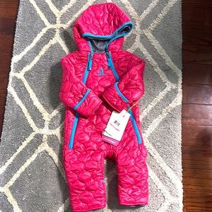 NWT Baby girls rugged bear one piece snowsuit size 6/9 months!!